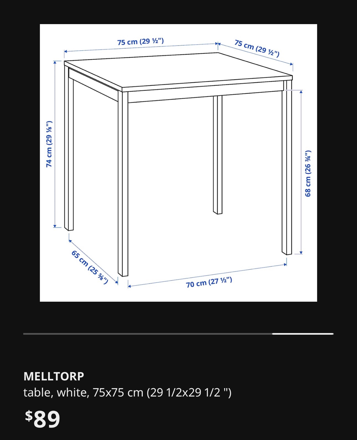 Ikea Melltorp Table - photo 2