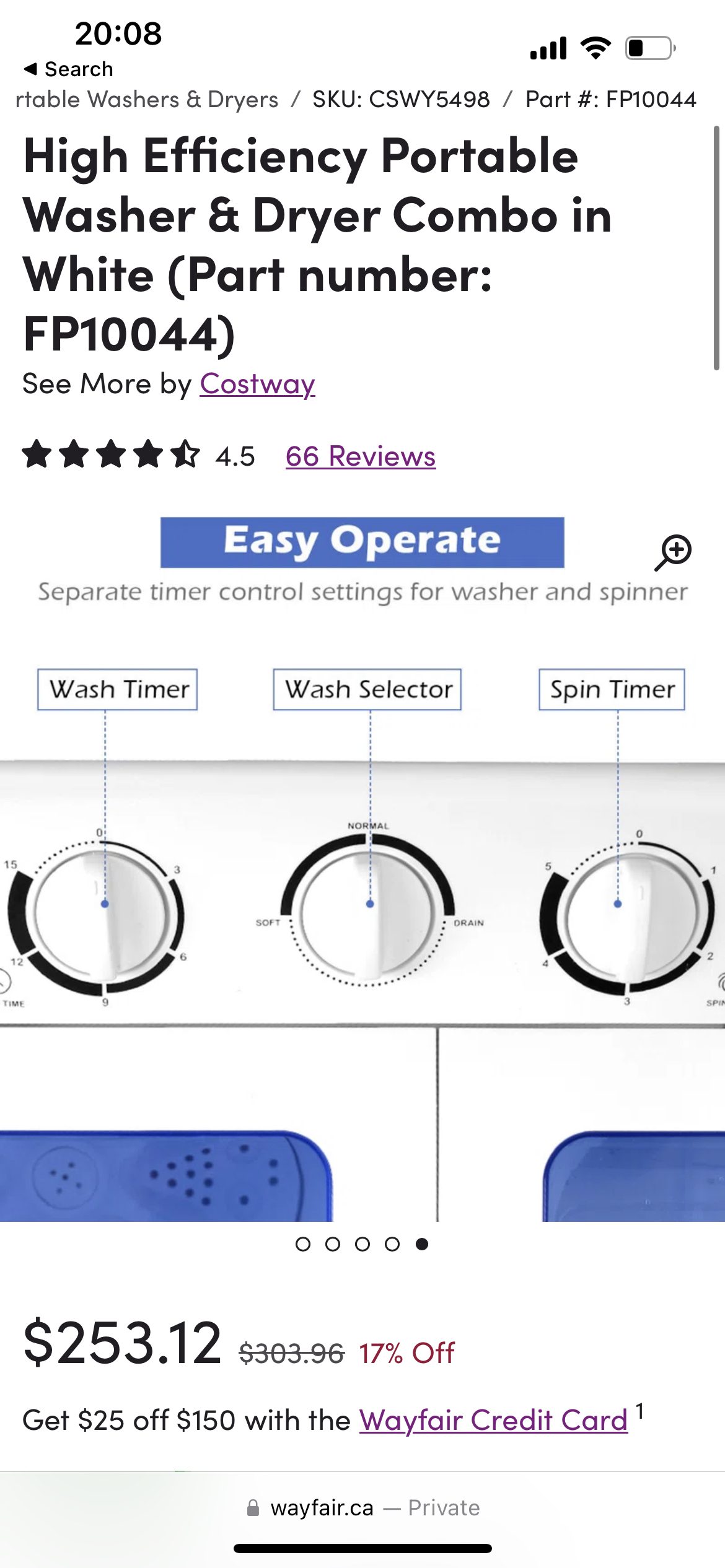 Costway washer and spin dryer - photo 3