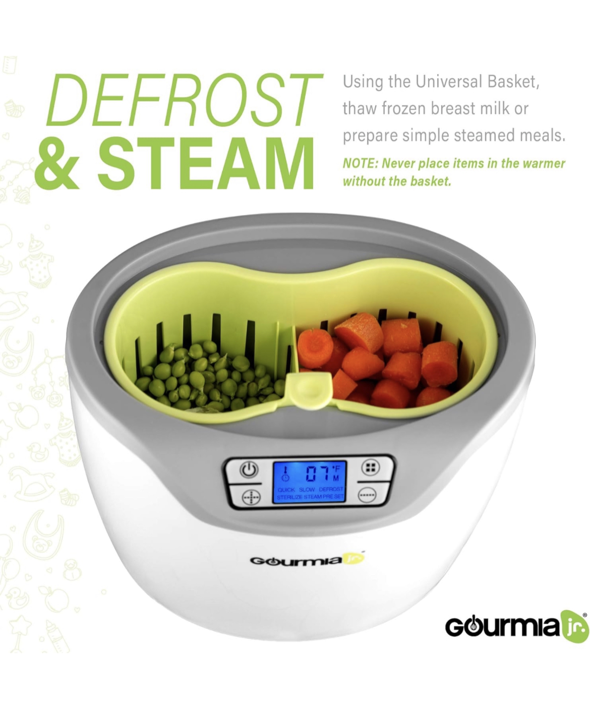 Gourmia Jr. Double Baby Bottle Sterilizer and Warmer image indicator(4)