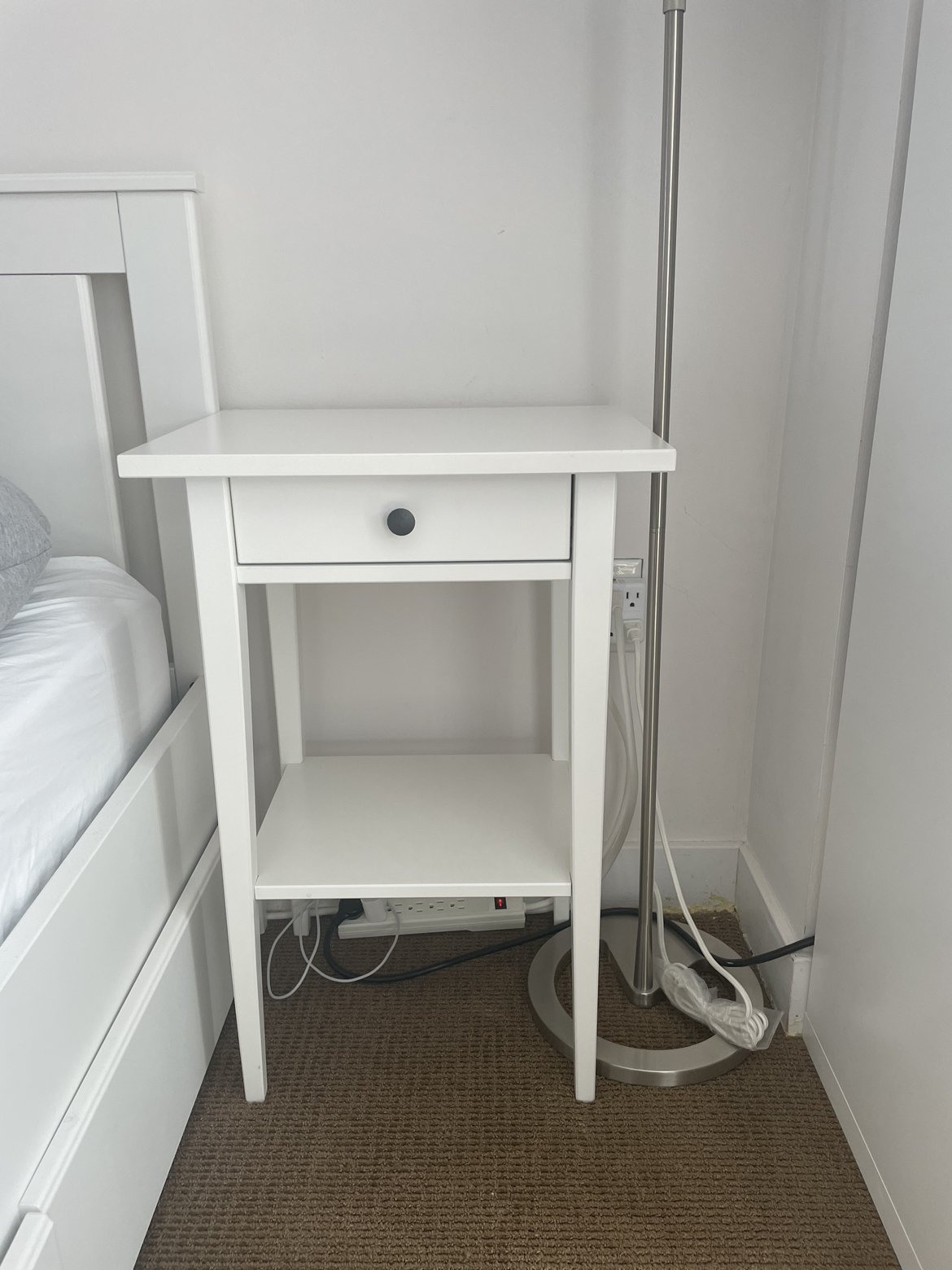 2 Ikea HEMNES nightstands or side tables, white
