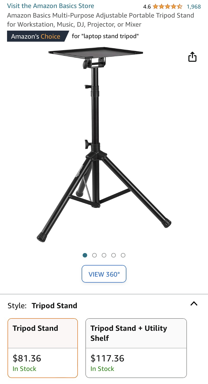 Multi-purpose adjustable tripod stand