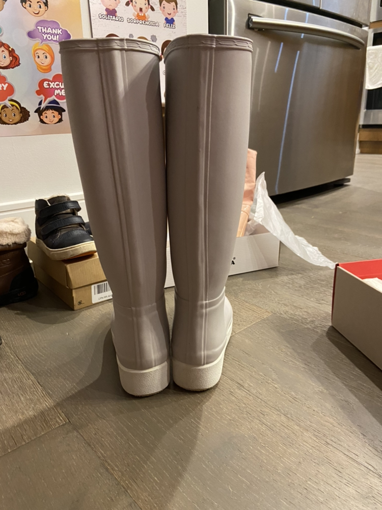 Gray/white Tall Hunter rainboots size 5 - photo 2