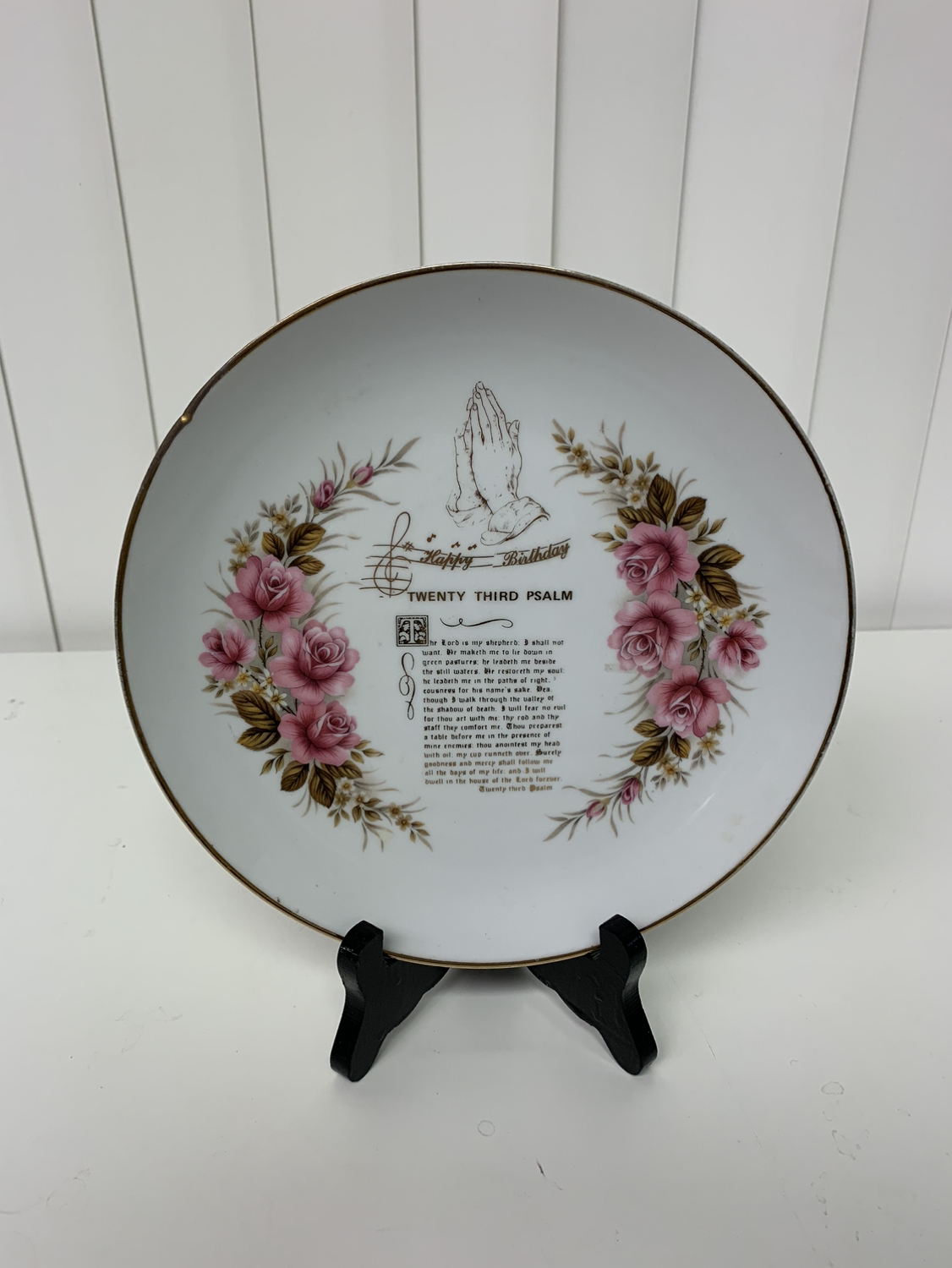 Happy Birthday - Twenty Third Psalm Plate thumbnail