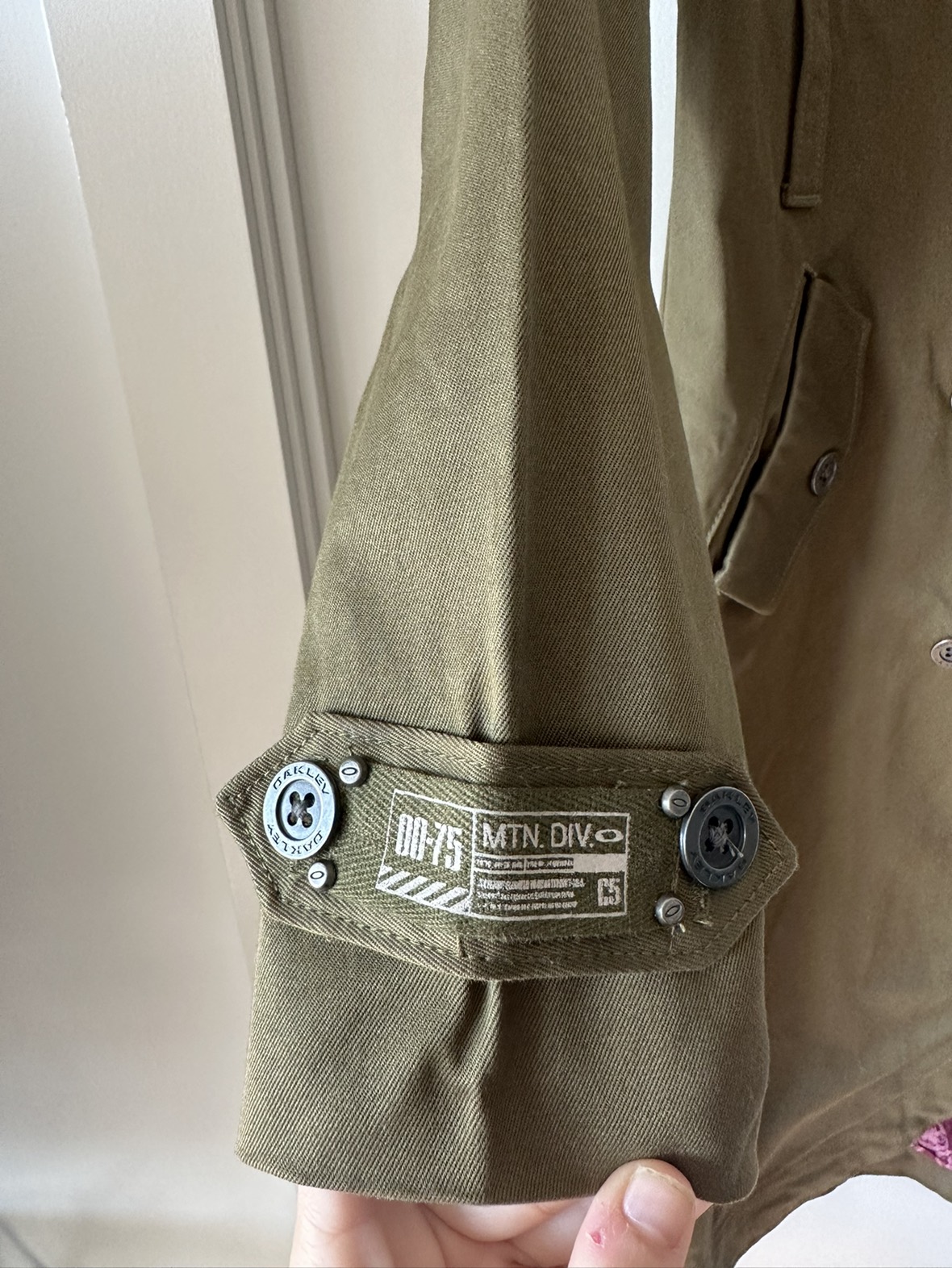 Oakley Double Breasted Khaki Tan Trench Coat Size Small - photo 3