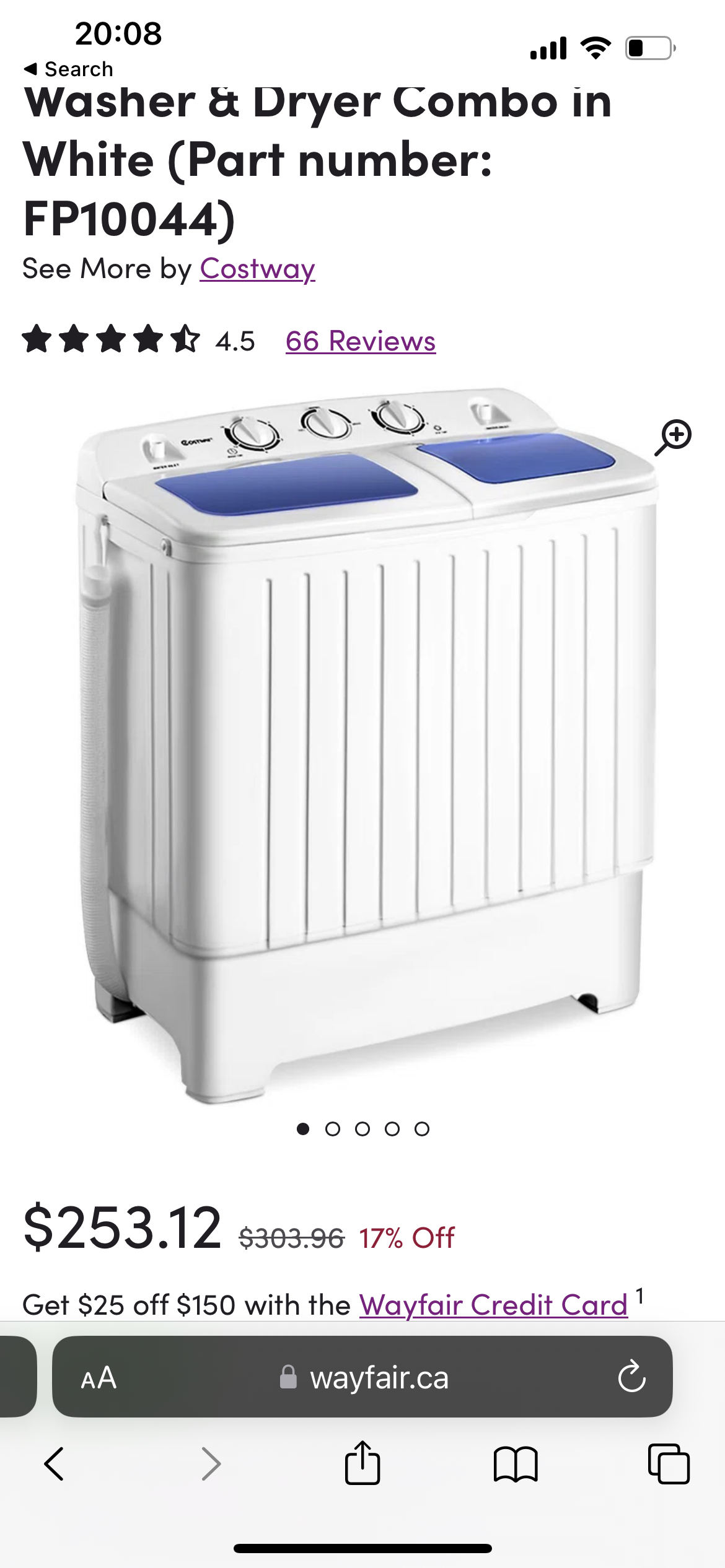 Costway washer and spin dryer