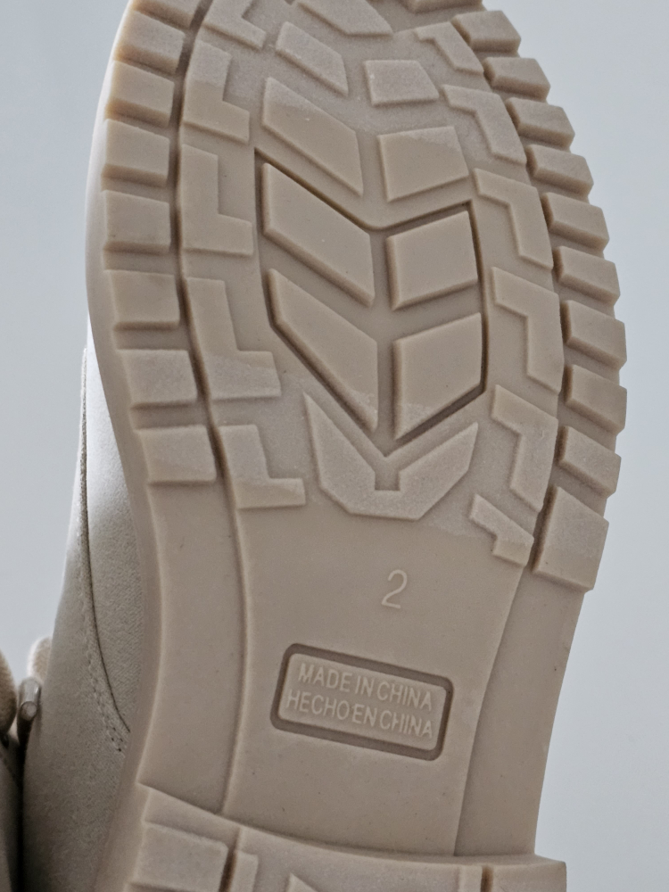 Girls combat boots beige size 2 - photo 5