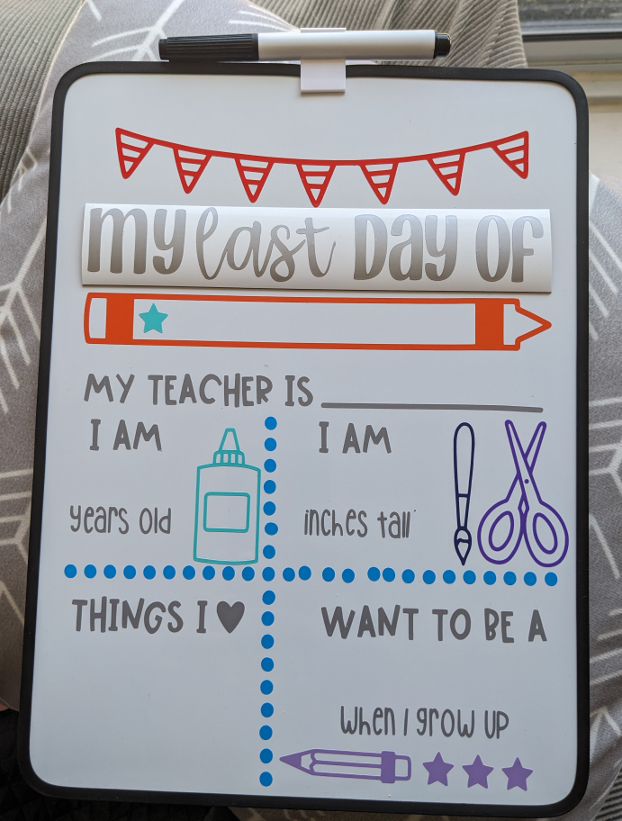First/Last Day back to School Dry Erase board $20 - photo 2