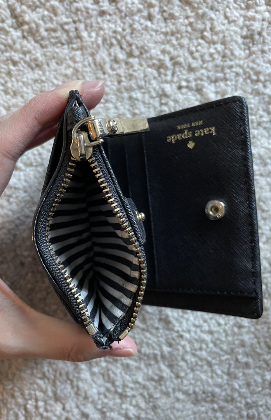 Kate spade square black wallet image indicator(6)