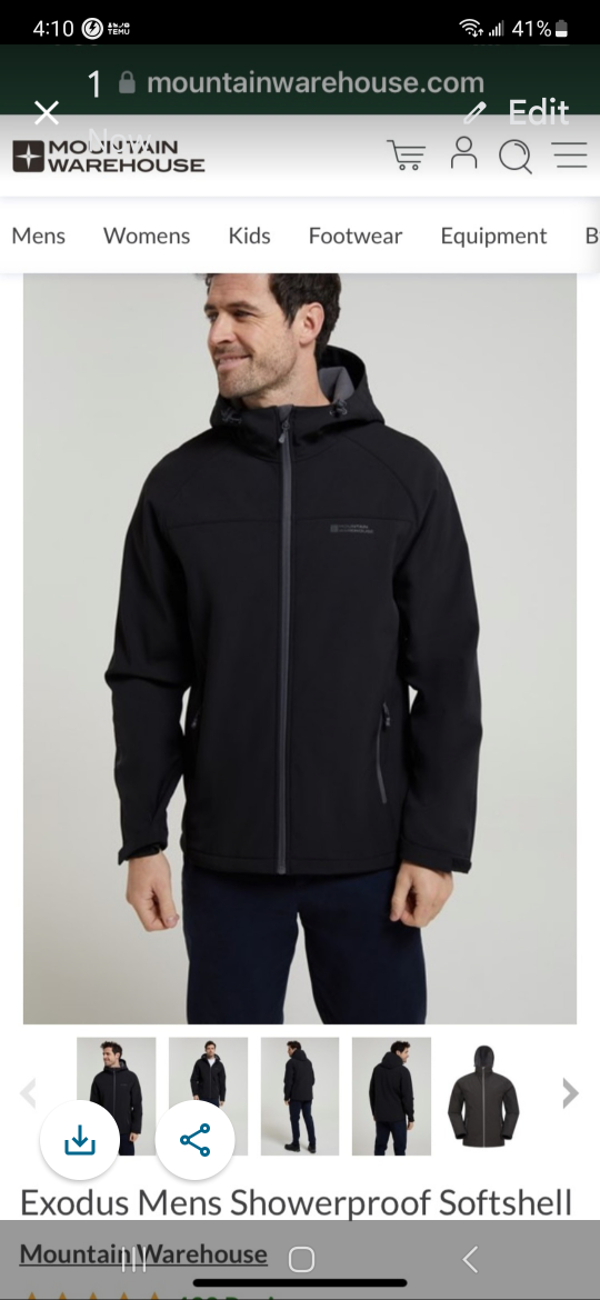 MOUNTAIN WEREHOUS MEN'S JACKET. BRAND NEW (M)
