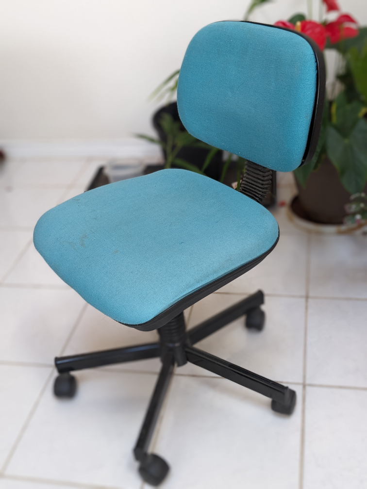 comfy cushion chair with wheels #freecycle