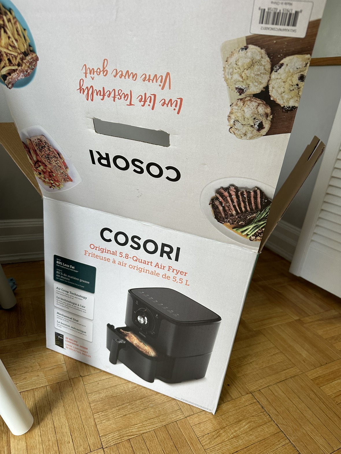 cosori original 5.8-quart air fryer model co158-AF