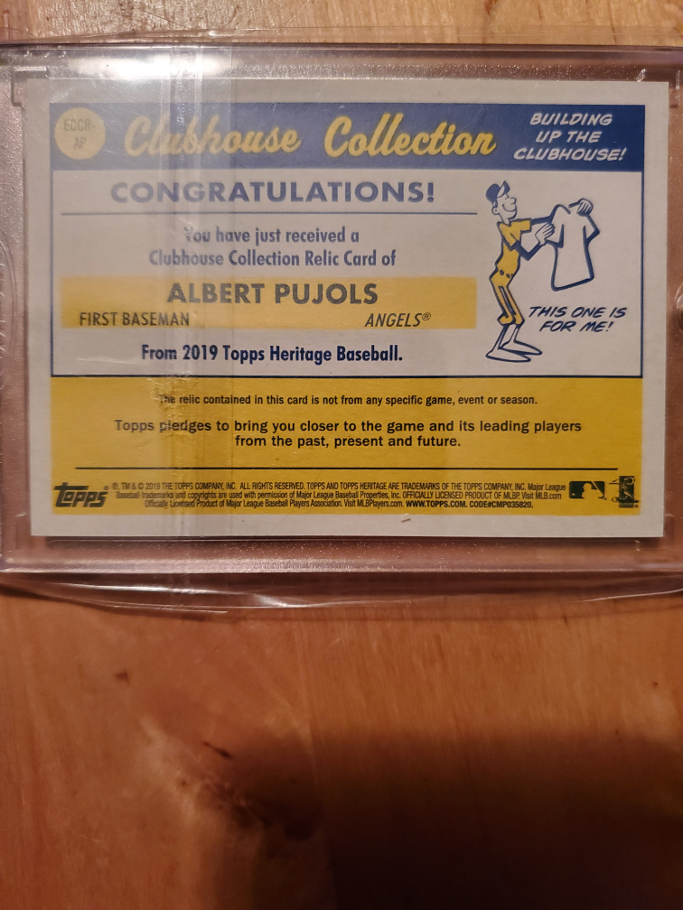 Albert Pujols #'d game used memorabilia card. image indicator(2)