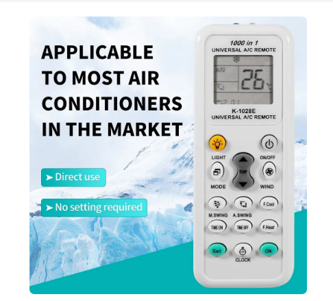 Air Conditioner Universal Remote Control 1000 in 1 Digital LCD