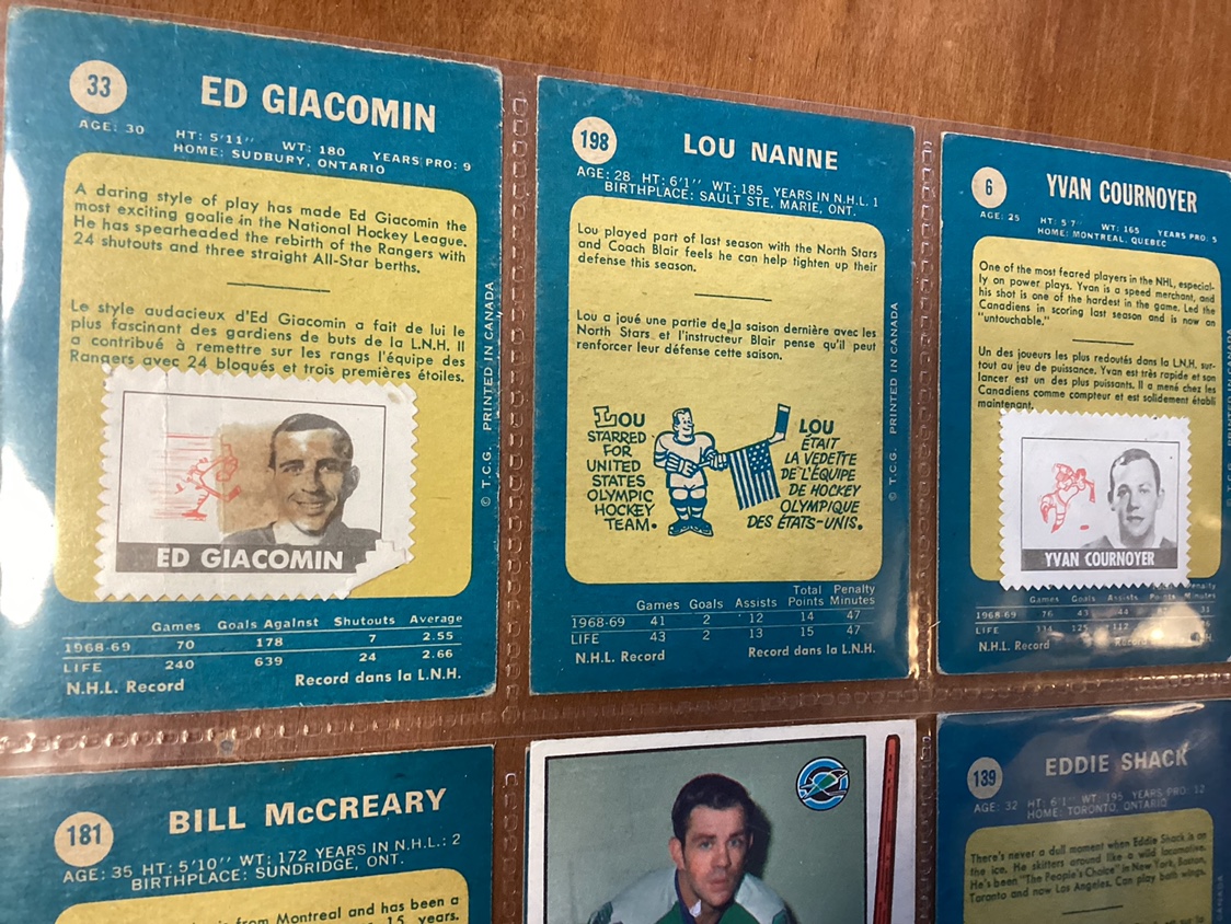 10. 1969-70 OPEE CHEE HOCKEY TRADING CARDS image indicator(4)