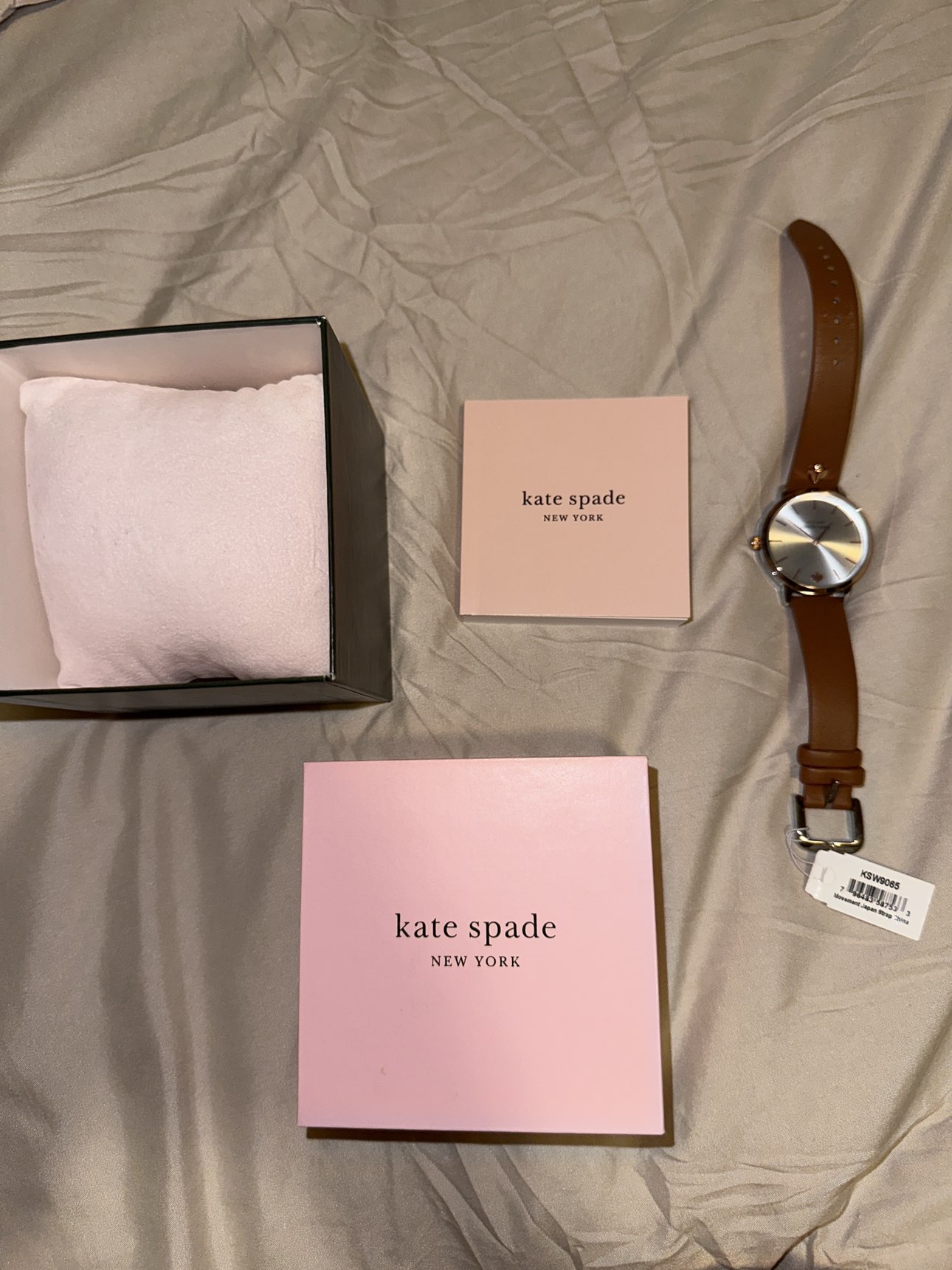 BRAND NEW kate spade new york metro brown leather watch image indicator(5)