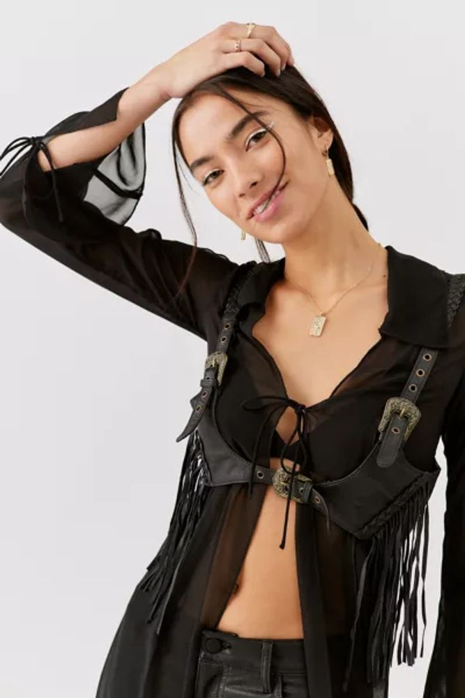 NWT URBAN OUTFITTERS 100% leather adjustable harness - photo 4