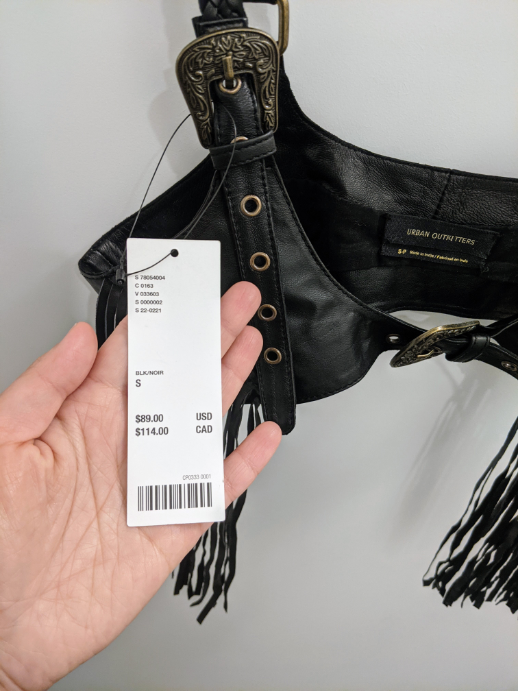 NWT URBAN OUTFITTERS 100% leather adjustable harness - photo 5