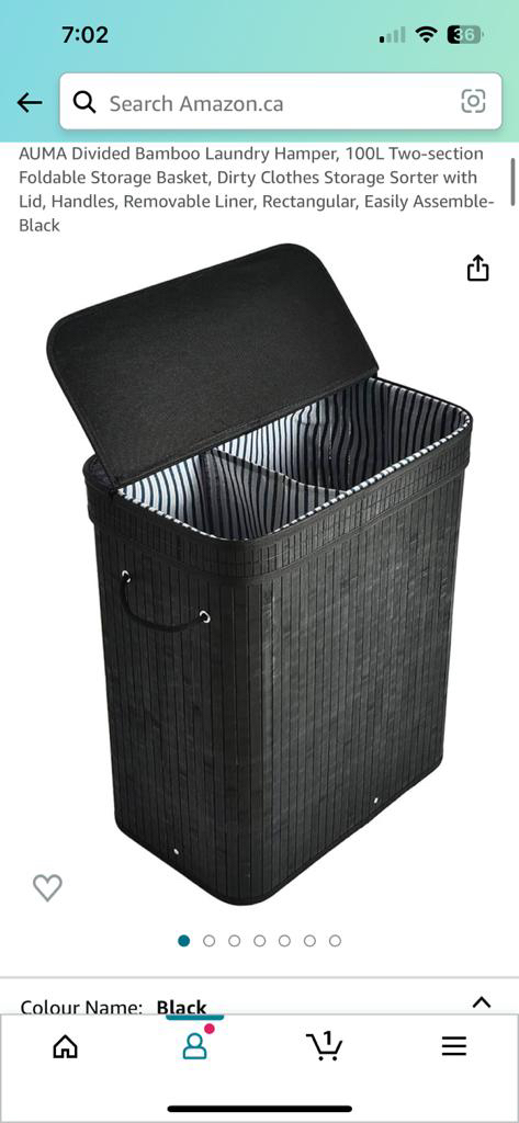 Bamboo Laundry Hamper thumbnail