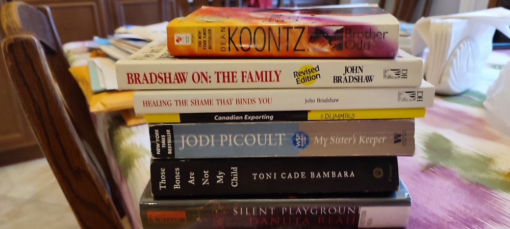 a stack of books