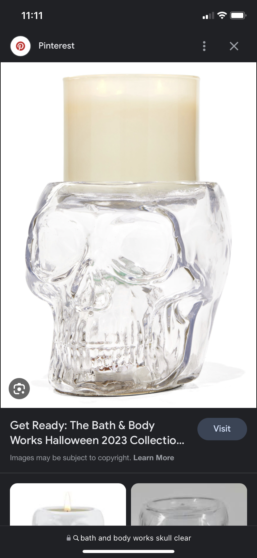 Skull Candle Holder B & BW thumbnail