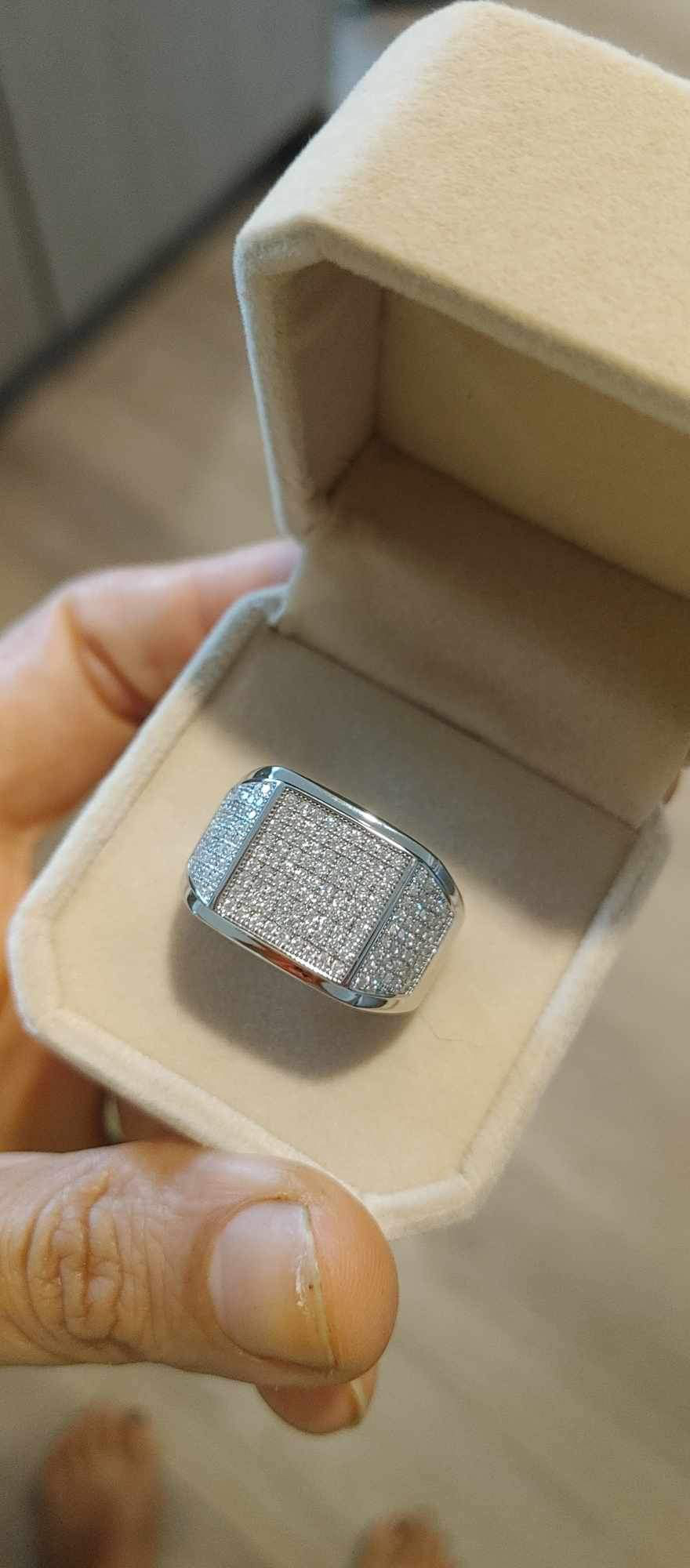 Brand new men’s ring vvs1,d color,excellent cutgrade diamon thumbnail