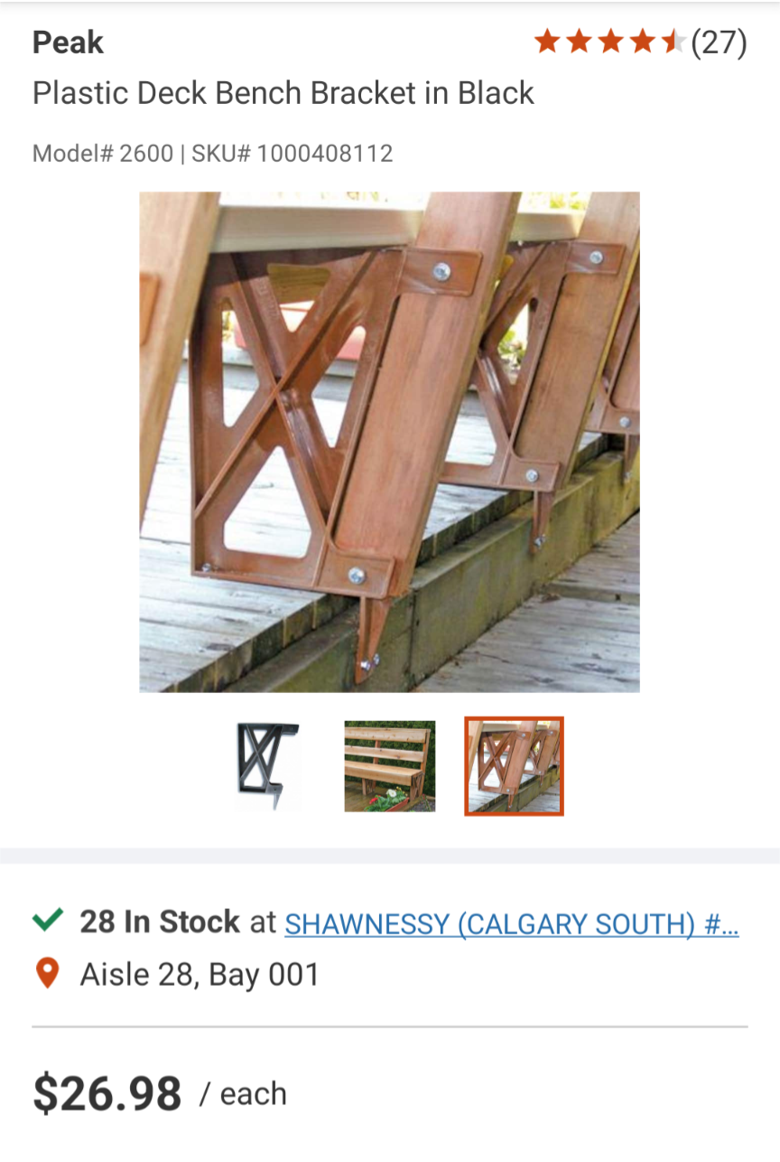 5 deck bench brackets - photo 2