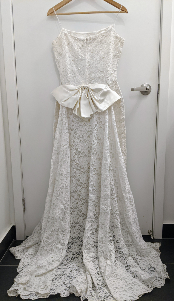 ARMANDO GIRON vintage pearl beaded lace wedding dress set - photo 4