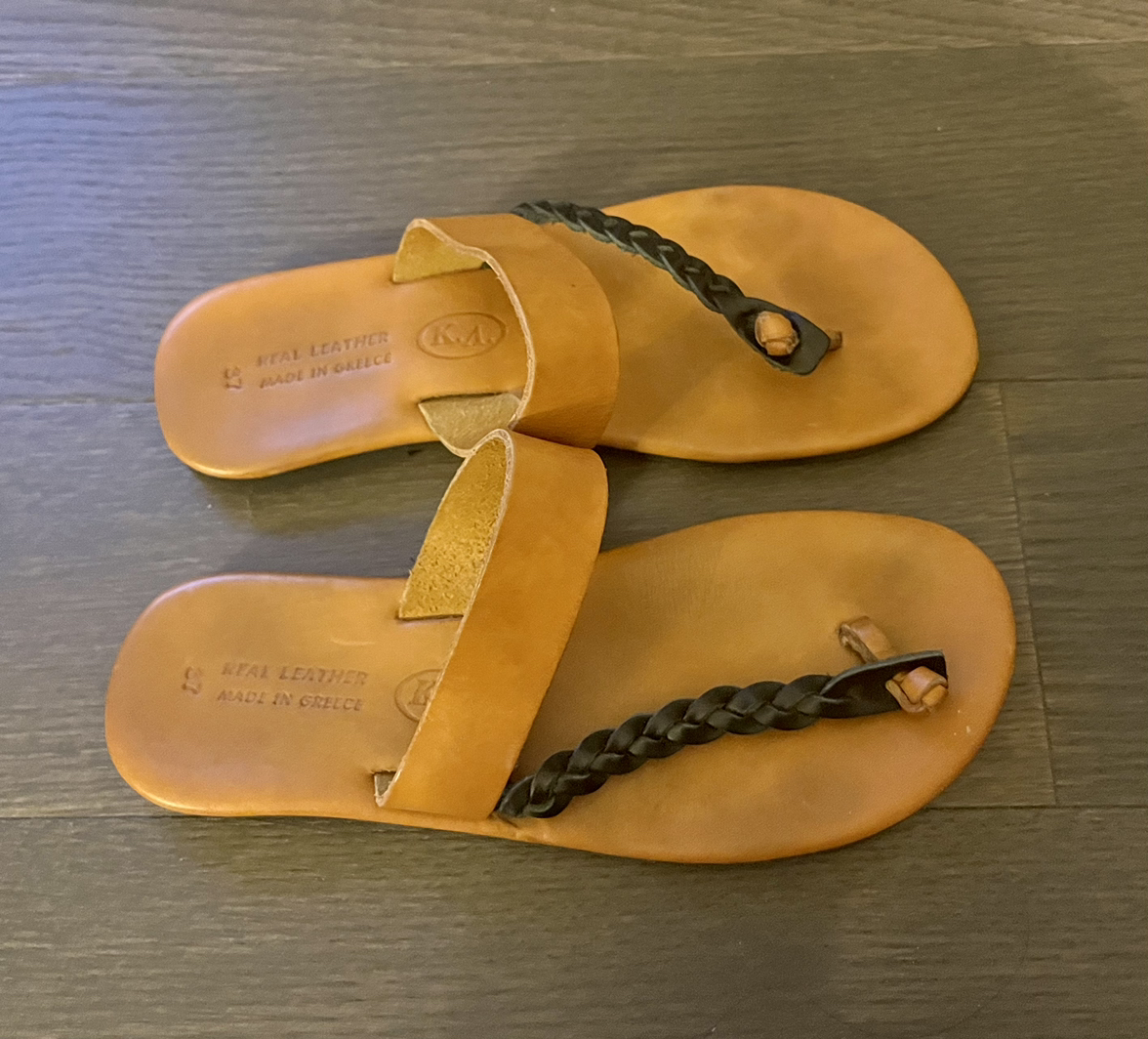 Leather sandals handmade thumbnail