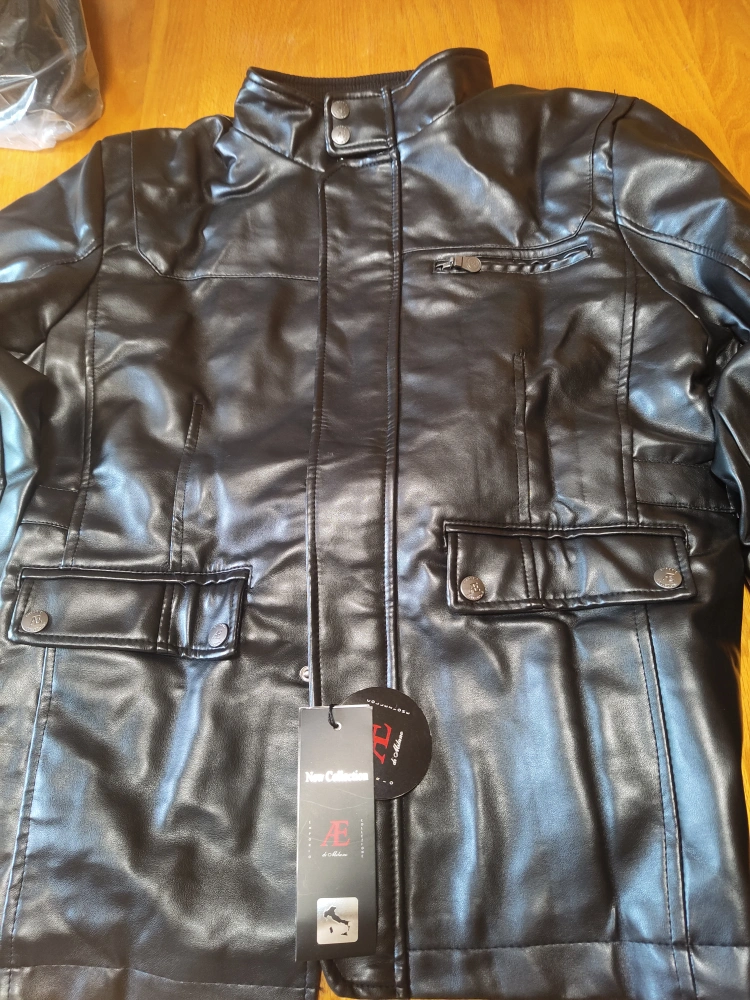 Ae emporio sales collezione leather jacket