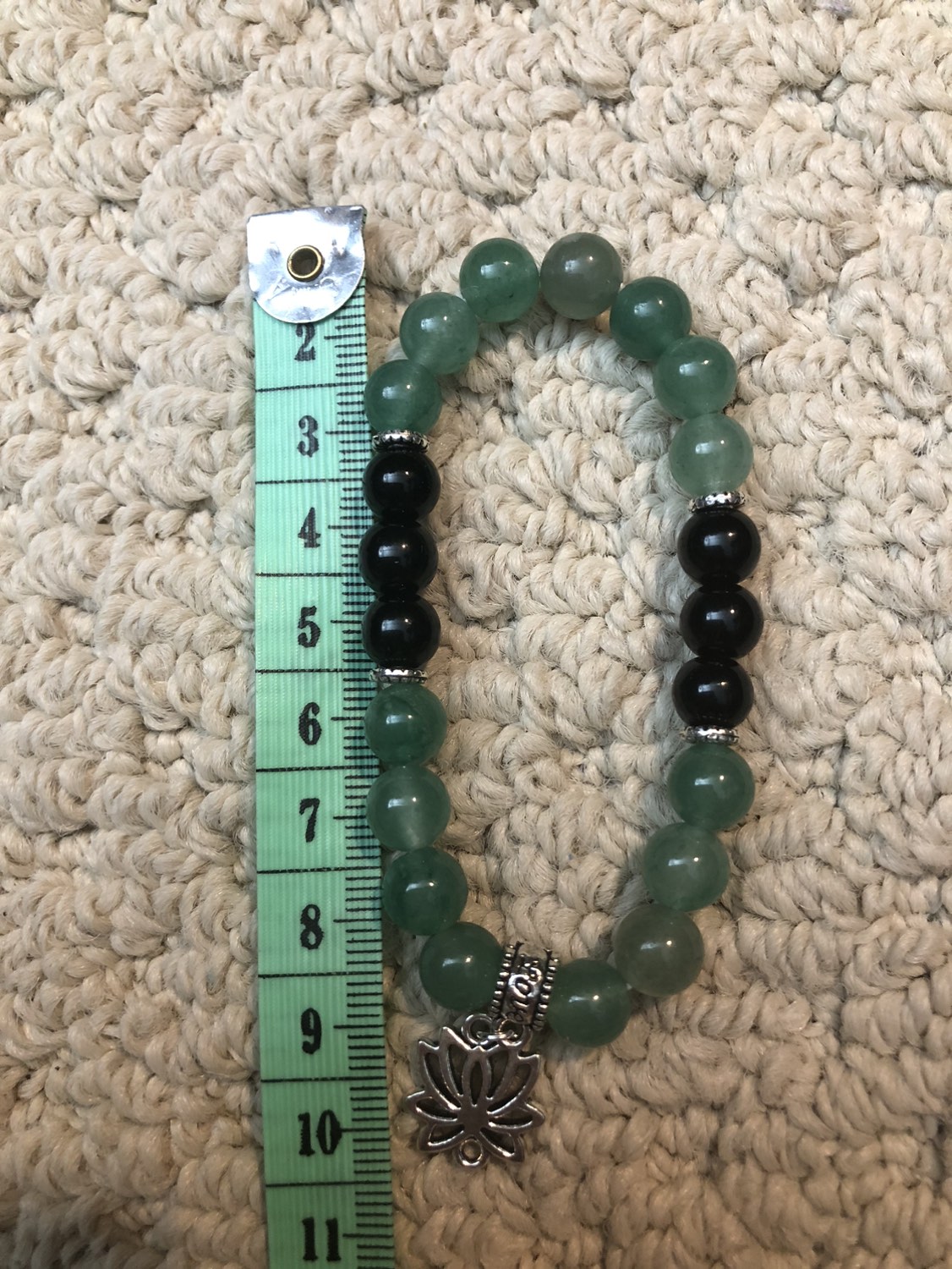 Adventurine and onyx beads bracelet image indicator(2)