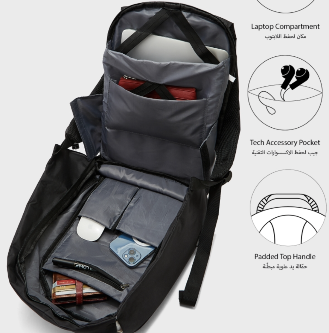Waterproof Laptop Travel Backpack - Black image indicator(7)