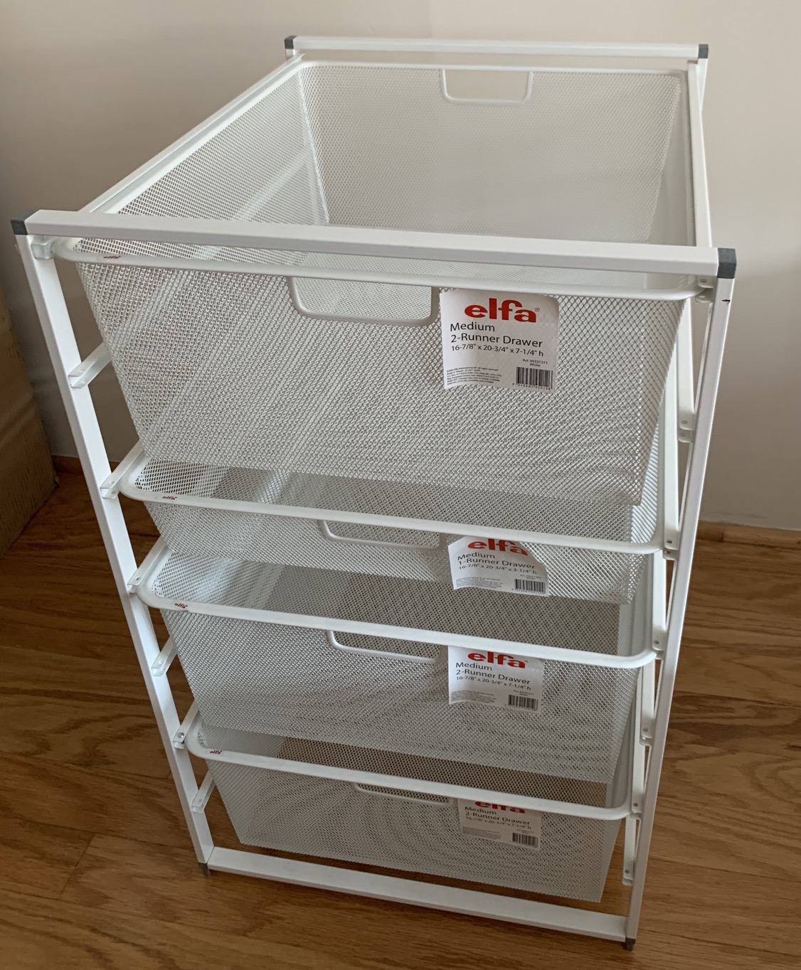 Elfa medium drawer solution (white)