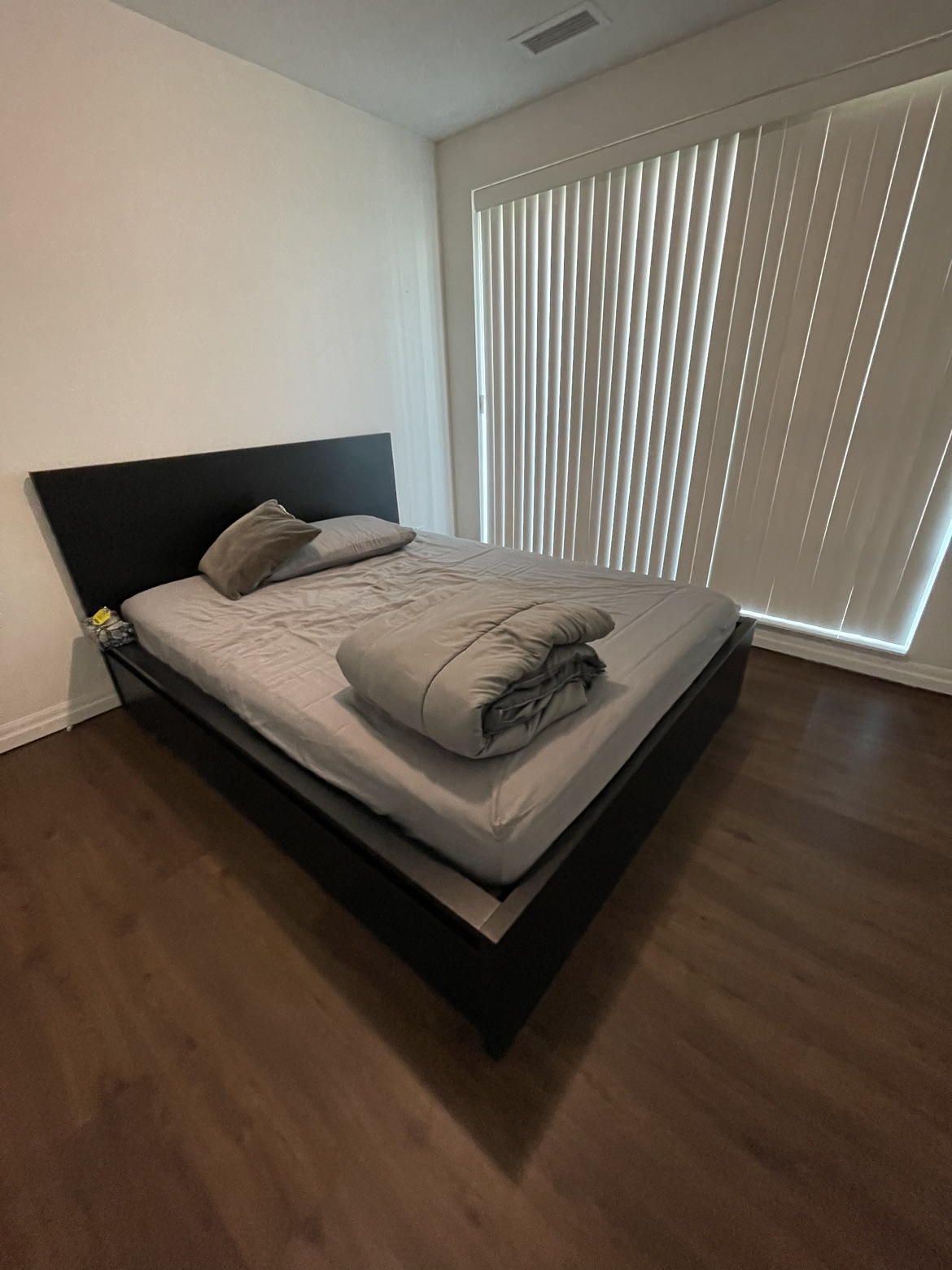IKEA MALM (Color: Black Brown, Size: Queen) bed frame & mattress