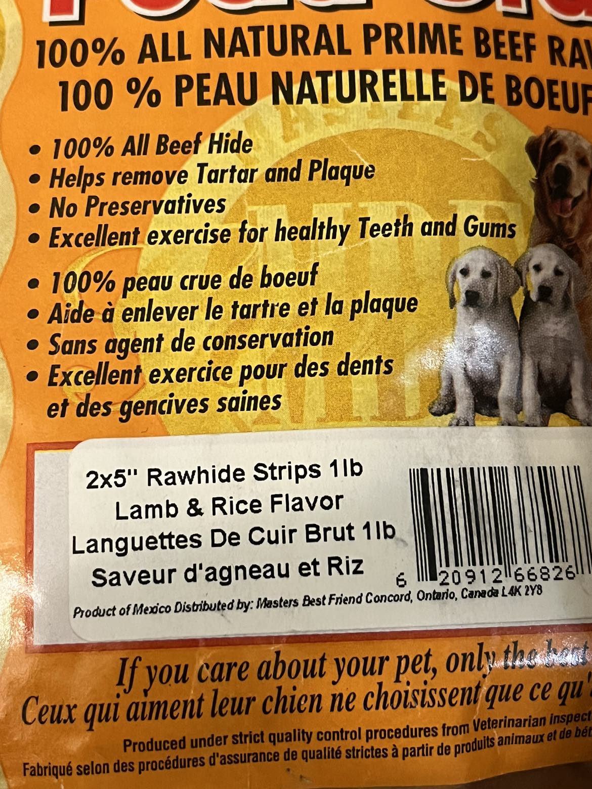 Dogs Rawhide treats (100% beef) 1 lb image indicator(3)