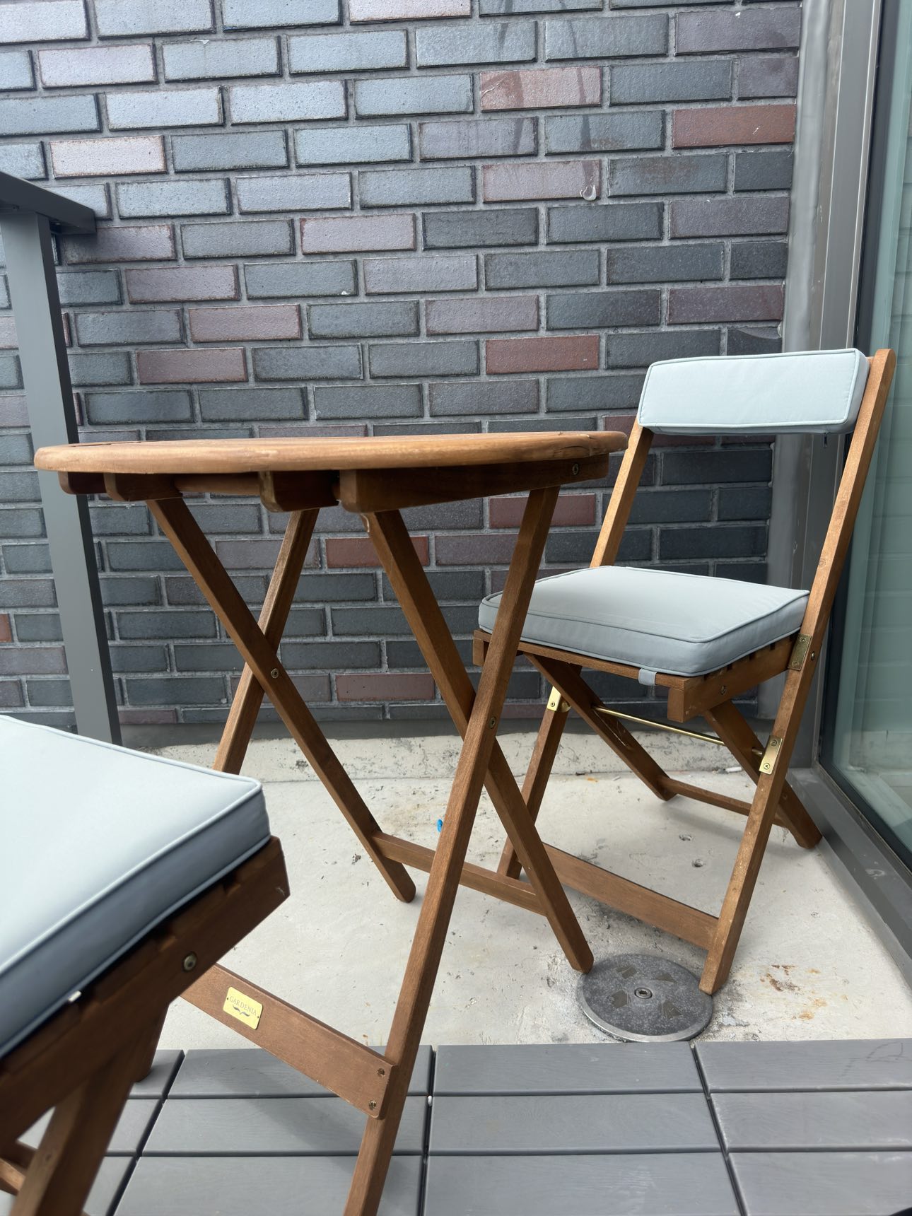 Foldable Patio Teak Bistro Set - photo 2