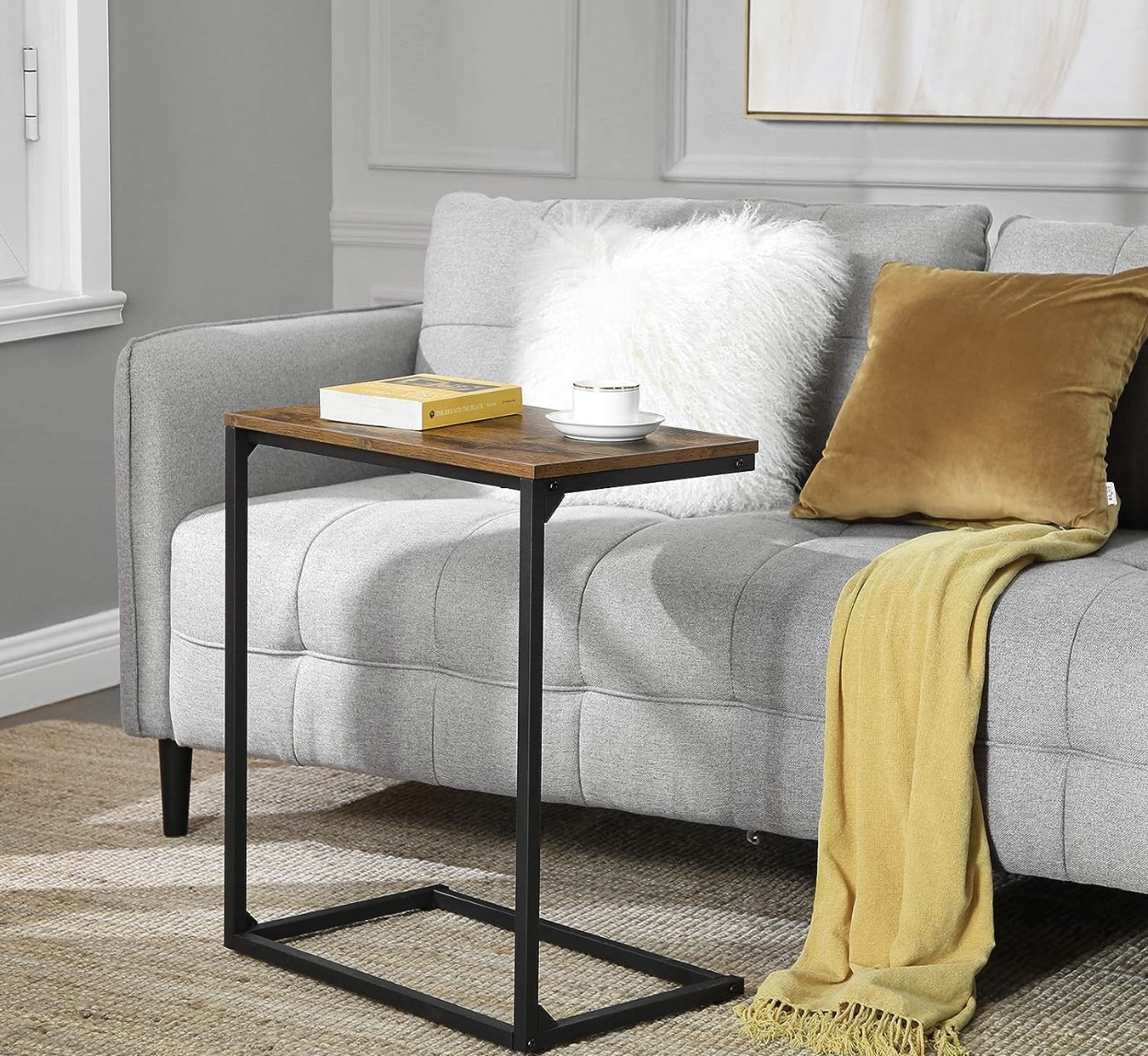 VASAGLE C Shaped End Table - 2 Available