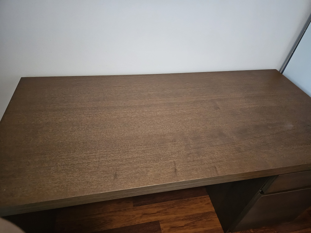 ikea desk- MALM Desk, brown stained ash veneer, - photo 4