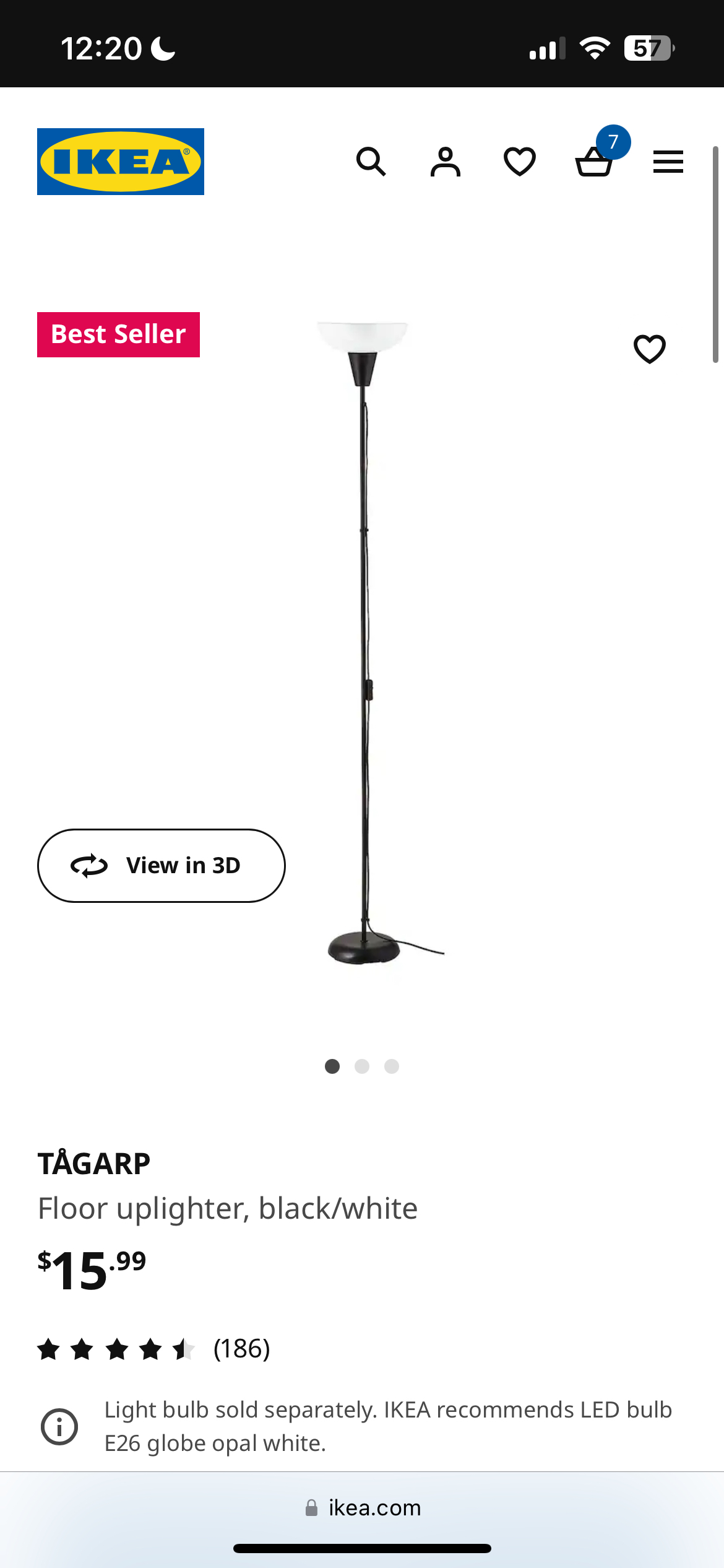 IKEA tagarp floor lamp