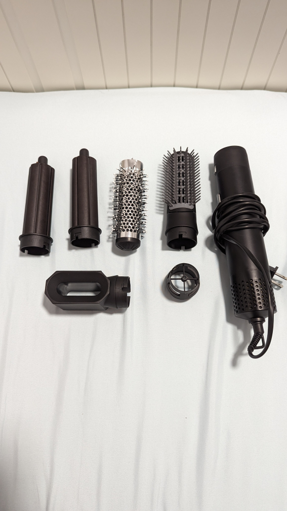 7-in-1= hair dryer, straightener, curler, with 2 brush thumbnail