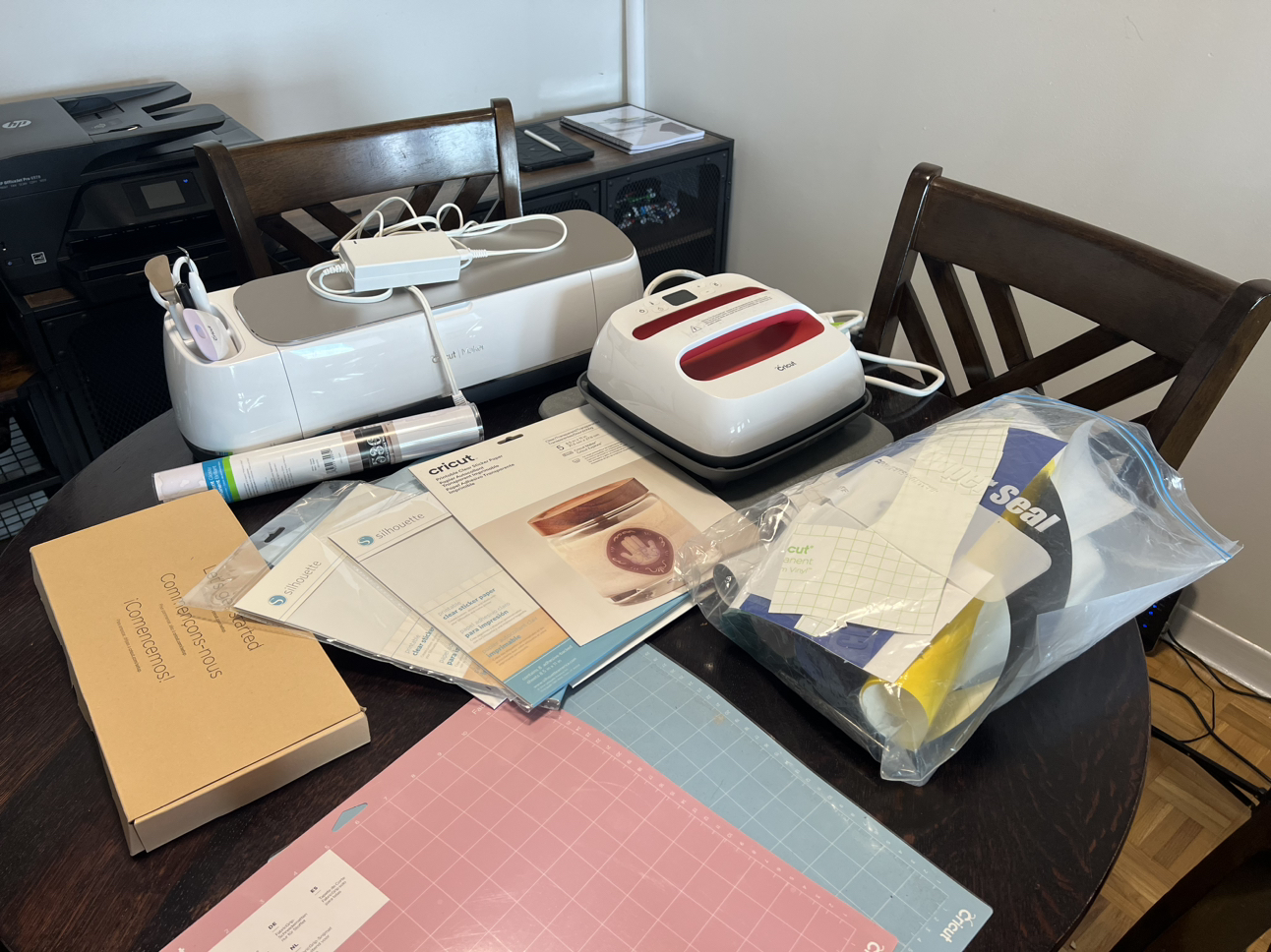 Cricut Maker Machine Champagne + Heat Press Bundle