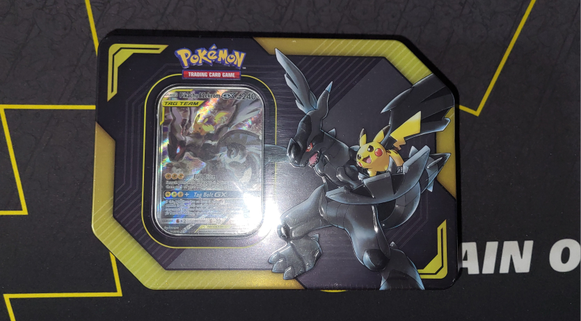Sealed.  Pikachu/Zekrom Tag Team Tin thumbnail