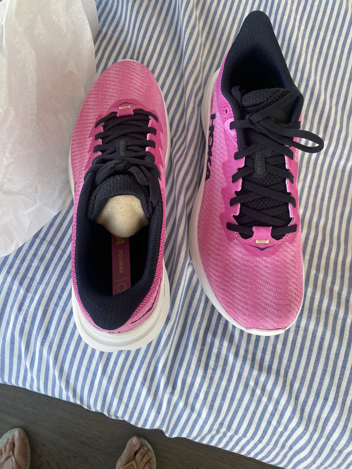 NEW Hoka one one pink shoes with box size 8.5