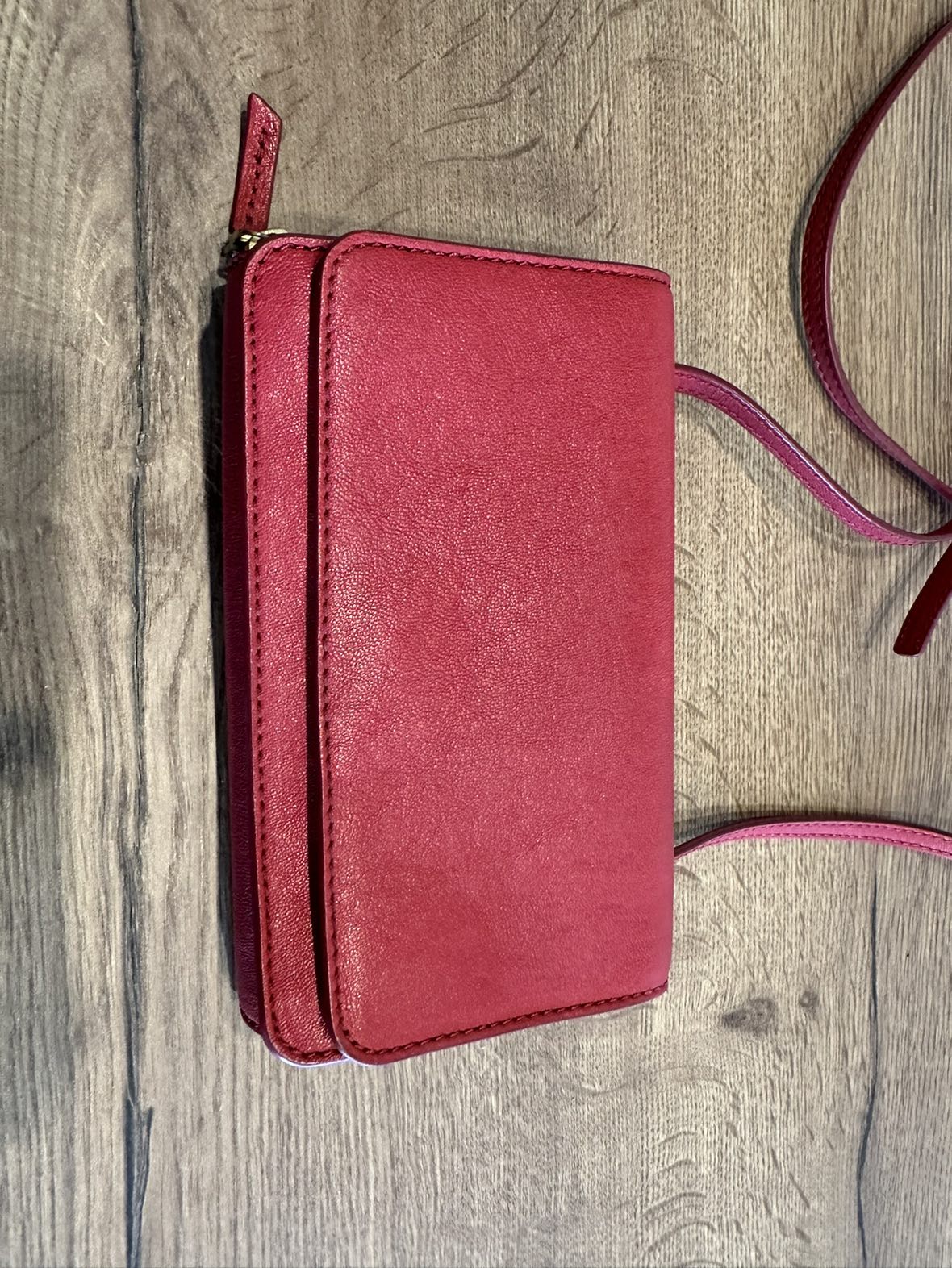 Fossil Crossbody Red Leather Bag