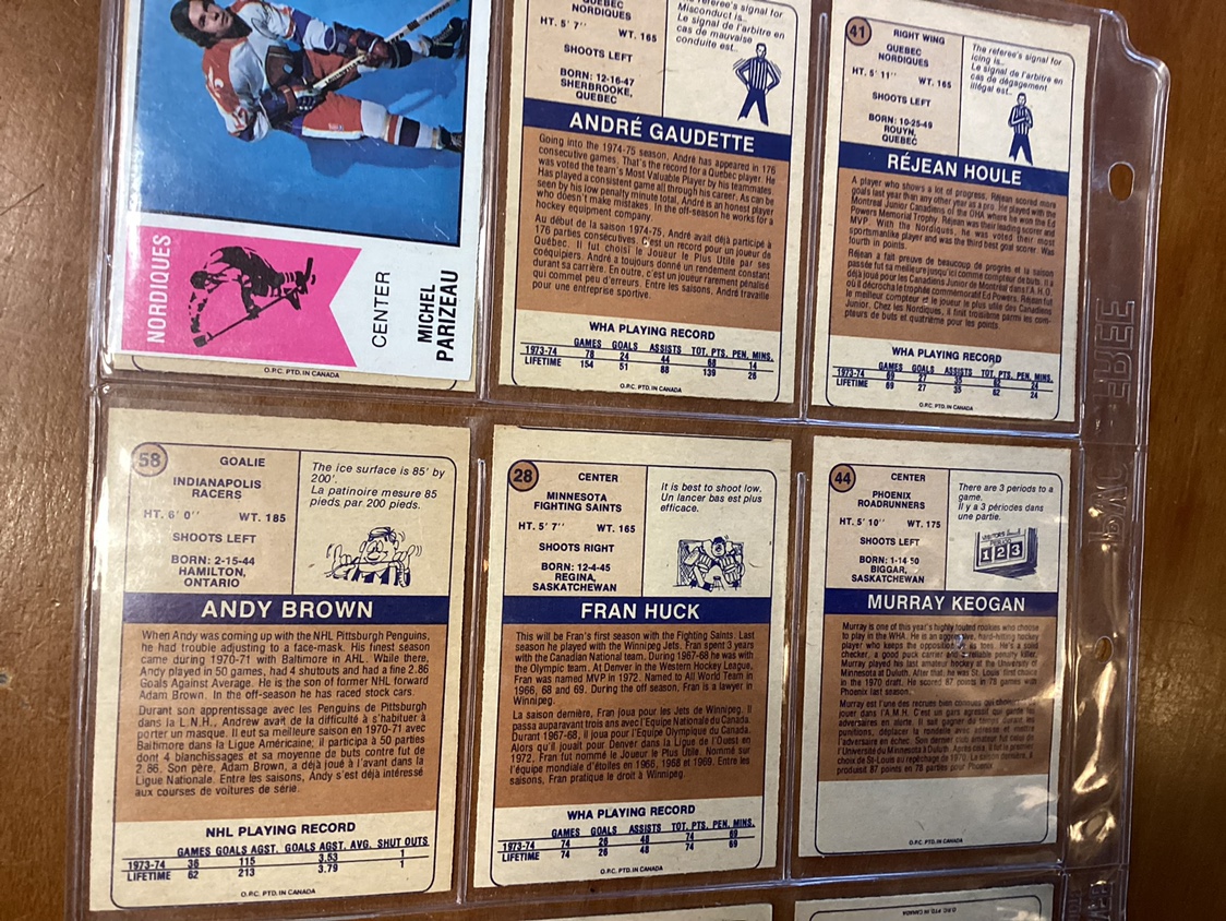 10. 1974 OPEE CHEE WHA HOCKEY CARDS image indicator(4)