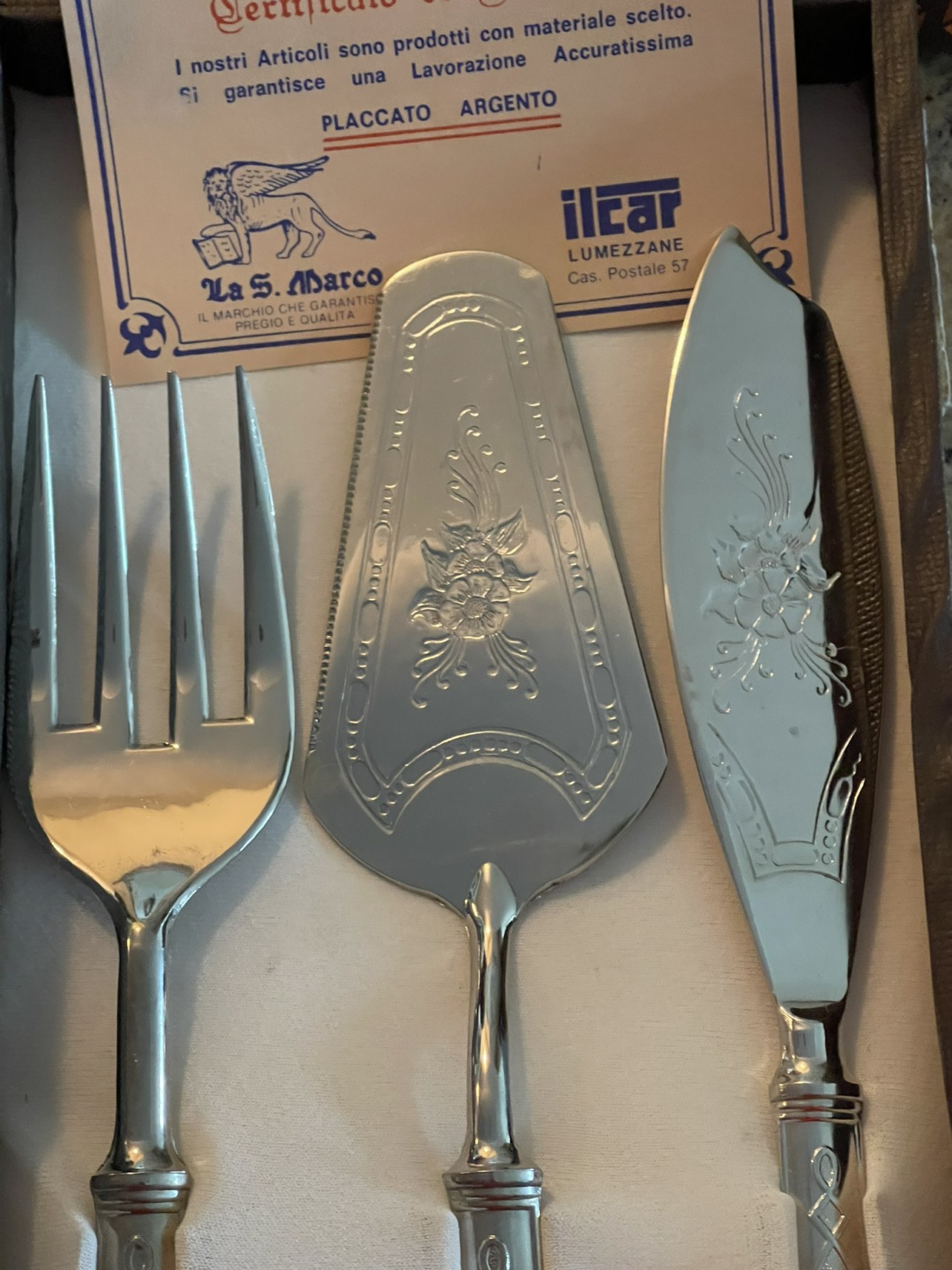 Silver plated serving set  vintage - photo 4