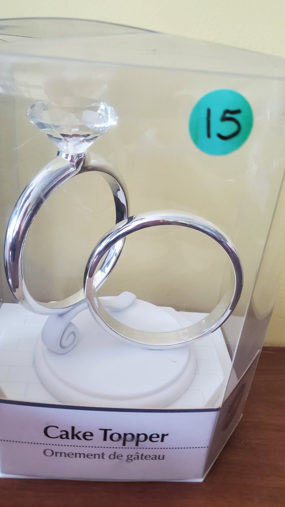 diamond ring cake topper