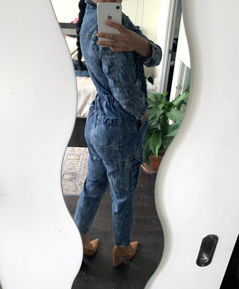 Cotton denim jumpsuit boilersuit from BOA Size S-M image indicator(2)