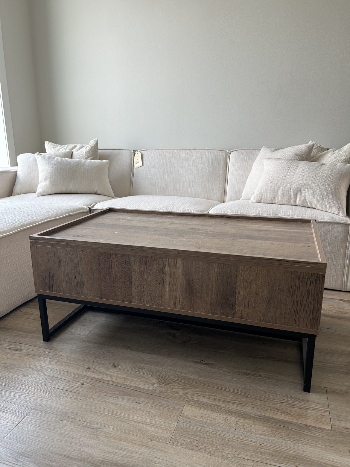 Lift top storage coffee table - photo 2