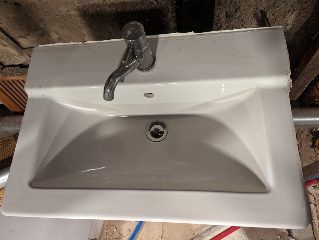 Bathroom sink with cabinet