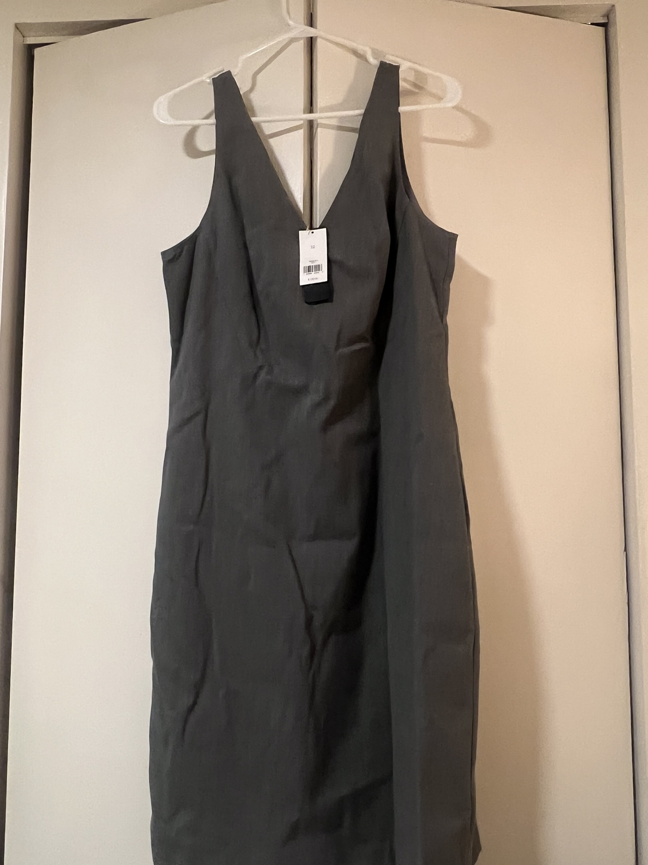 Grey fabric Sleeveless dress